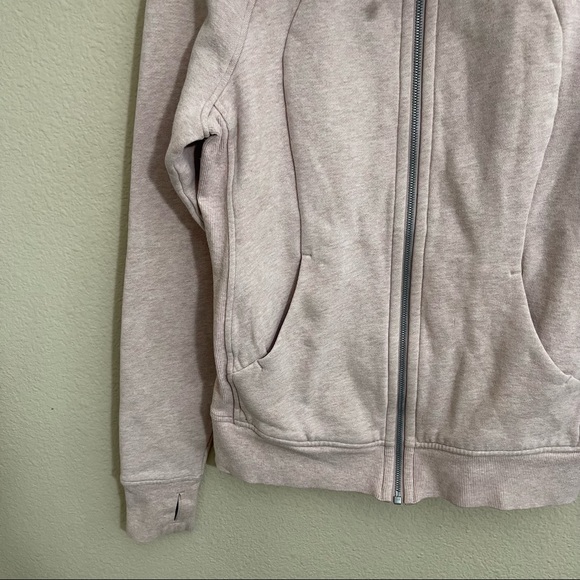 Lululemon Scuba Hoodie Light Cotton Fleece Full Zip Jacket Misty Pink 8 - Picture 9 of 14